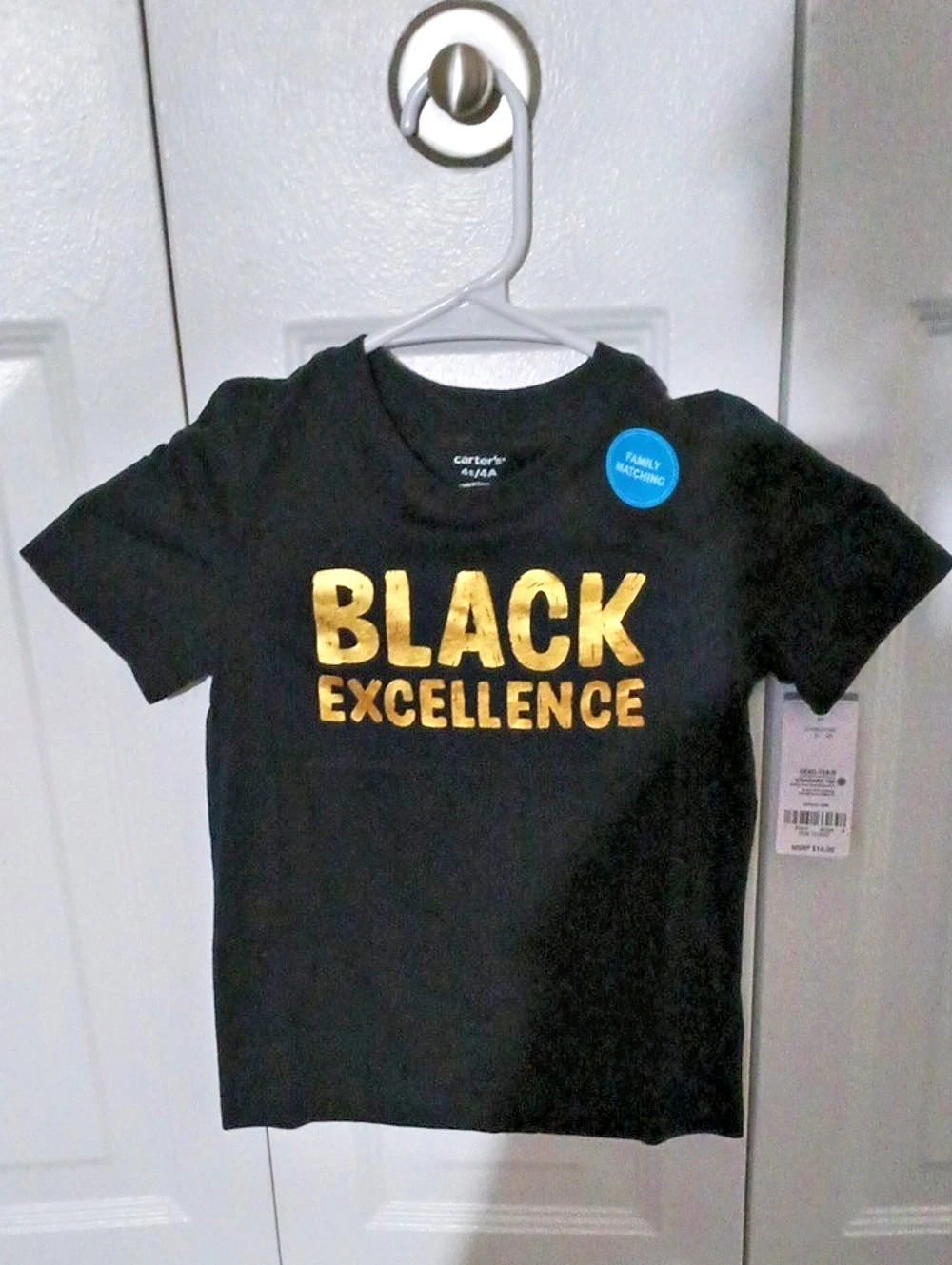Carter's Black Excellence Black Graphic Tee